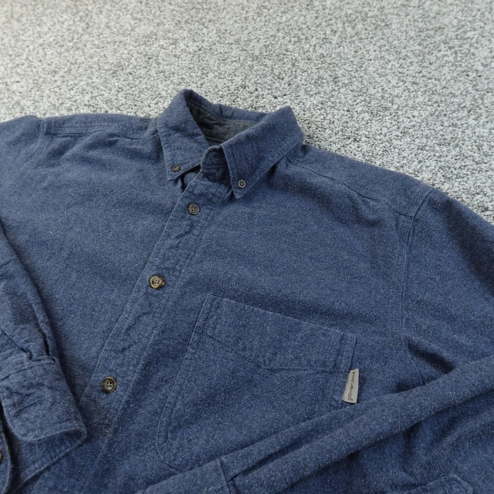 Woolrich Shirt Mens M Blue Chamois Flannel Button Up Long Sleeve Outdoor Hiking